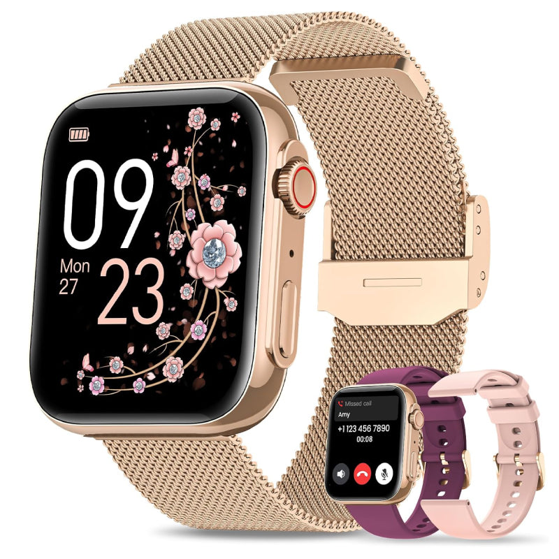 Smart Watches for Women, 1.91" HD Fitness Tracker Watch with Blood Pressure/Heart Rate Monitor,